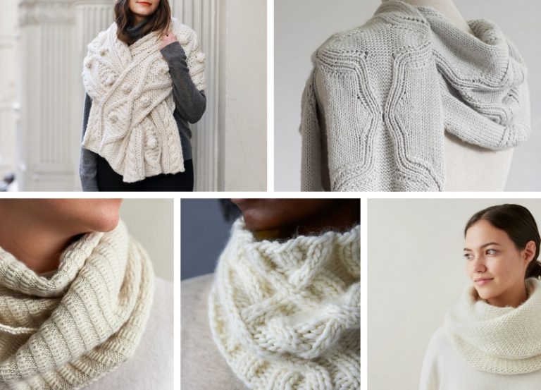 Cosy White Knitted Accessories Free Patterns