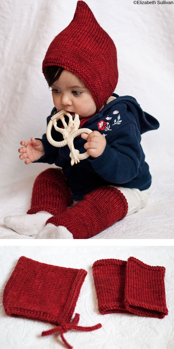 Débutant baby set free knitting pattern