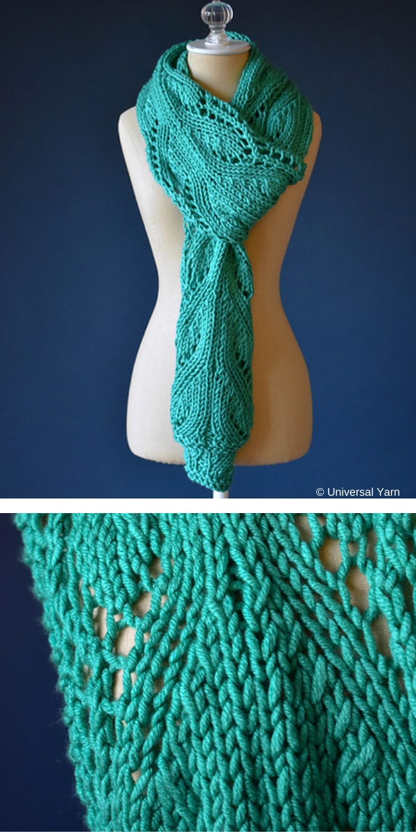 Flourish Scarf frre knitting pattern