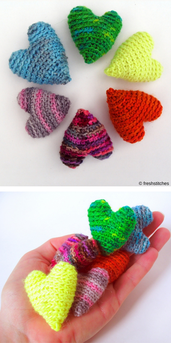 Valentine's Day Hearts, 3 sizes free crochet pattern