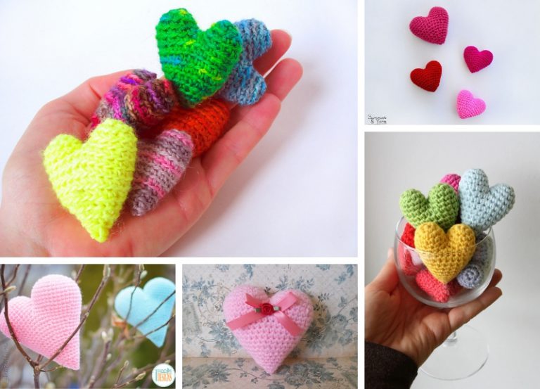 Lovely Amigurumi Hearts Free Crochet Patterns