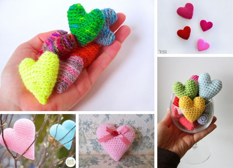 Lovely Amigurumi Hearts Free Crochet Patterns