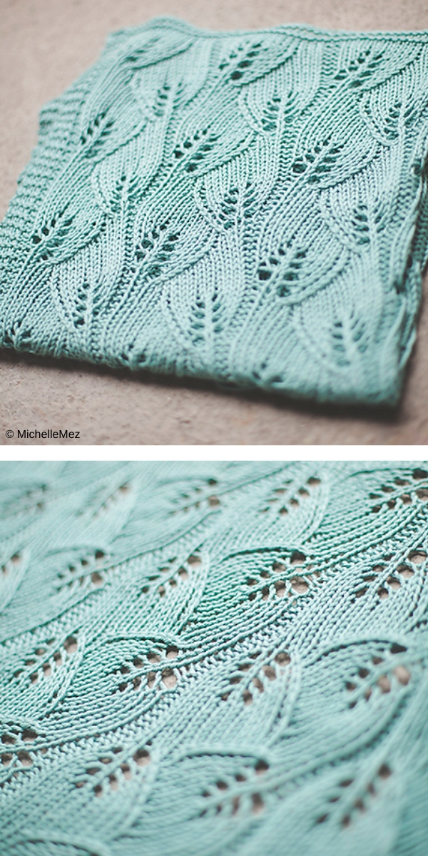 Free Knitting Pattern Leaf Square Baby Blanket 2025 www