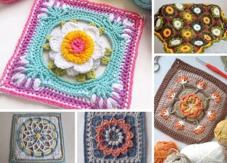 28 Amazing Flowery Crochet Squares