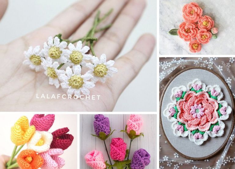 23 Colorful Fun Flowers Free Crochet Patterns