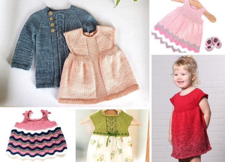 16 Cute Knitted Baby Dresses