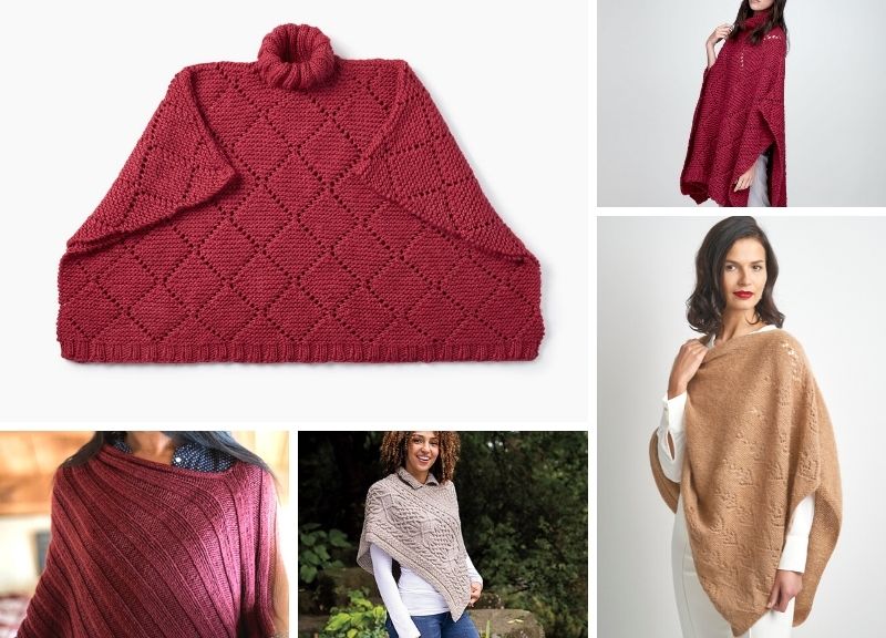 Elegant Knitted Ponchos Knitting Patterns