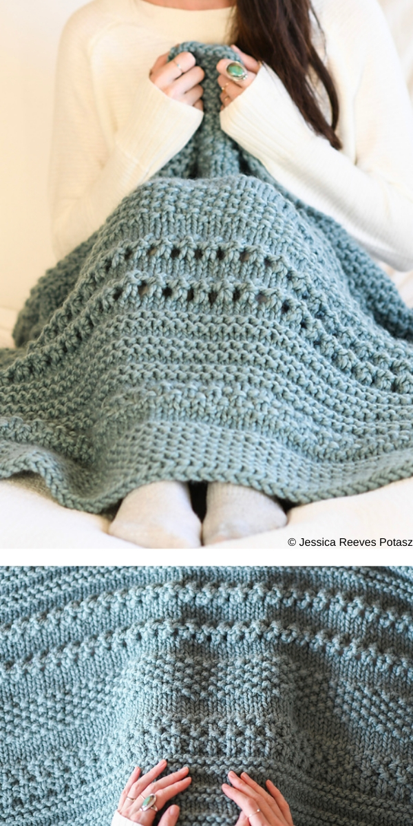  Winter Cuddler Thrown Blanket free knitting pattern