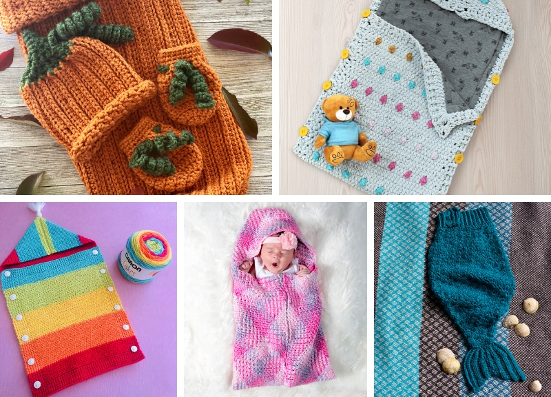 Comfy Sleep Sacks for Babies Free Crochet Patterns