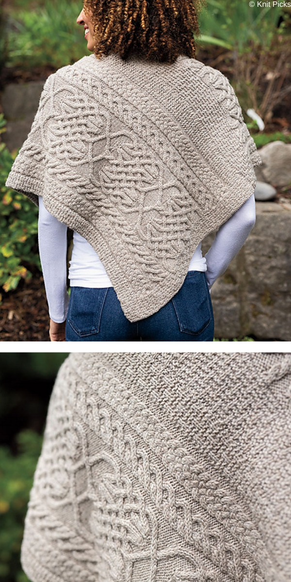 Lindisfarne Poncho knitting pattern