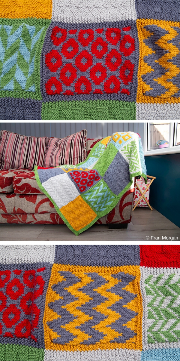 9 Patchwork Squares Blankets Knitting Patterns for Relaxation