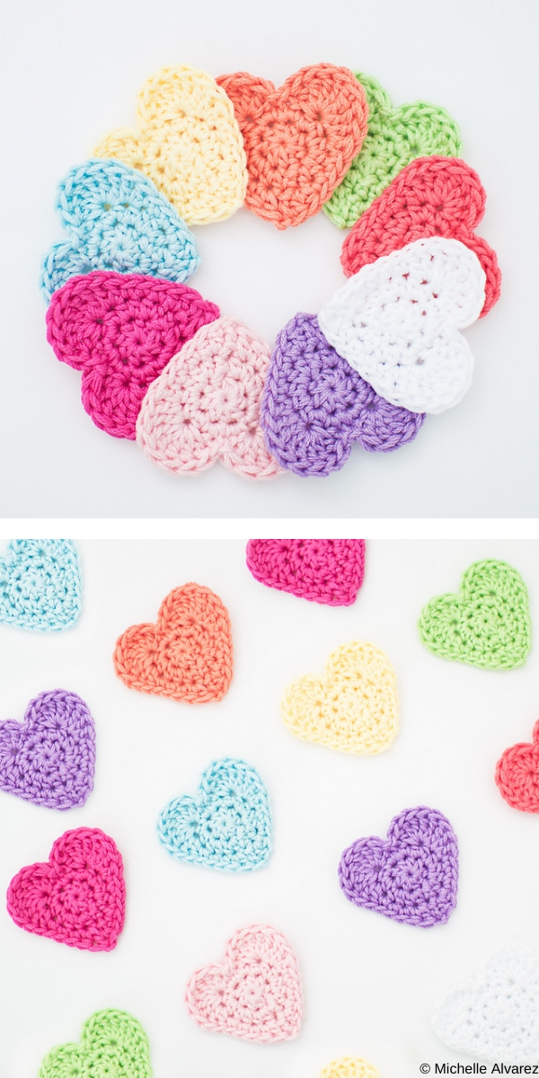 Heart Applique Free crochet pattern