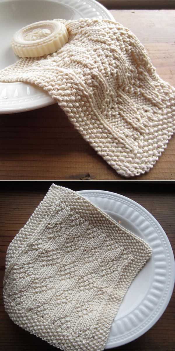 free diamond dishcloth knitting pattern