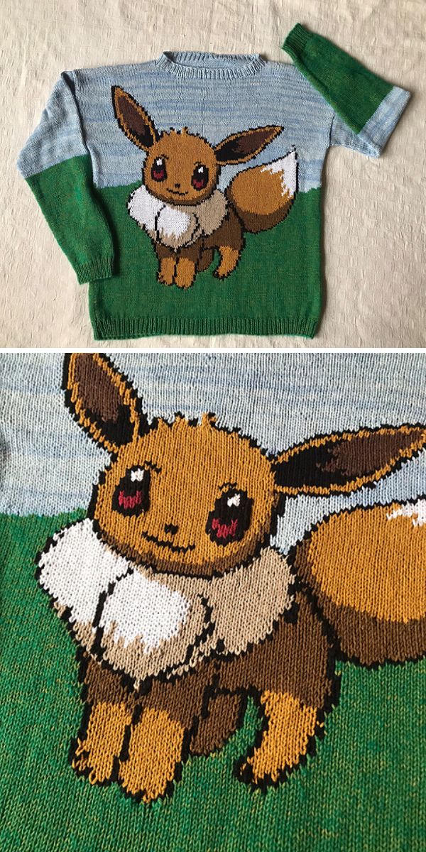 pokemon sweater free knitting pattern