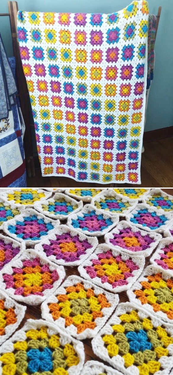 Summer Garden Granny Square Crochet Blankets – 1001 Patterns