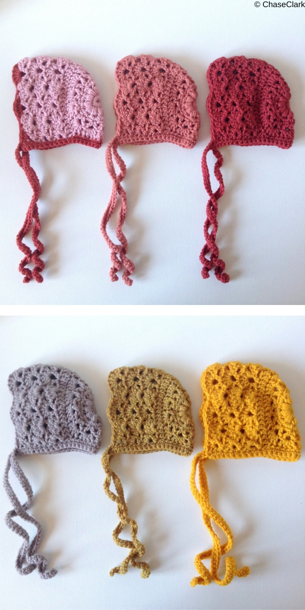 Apricot Baby Bonnet Free Crochet Pattern