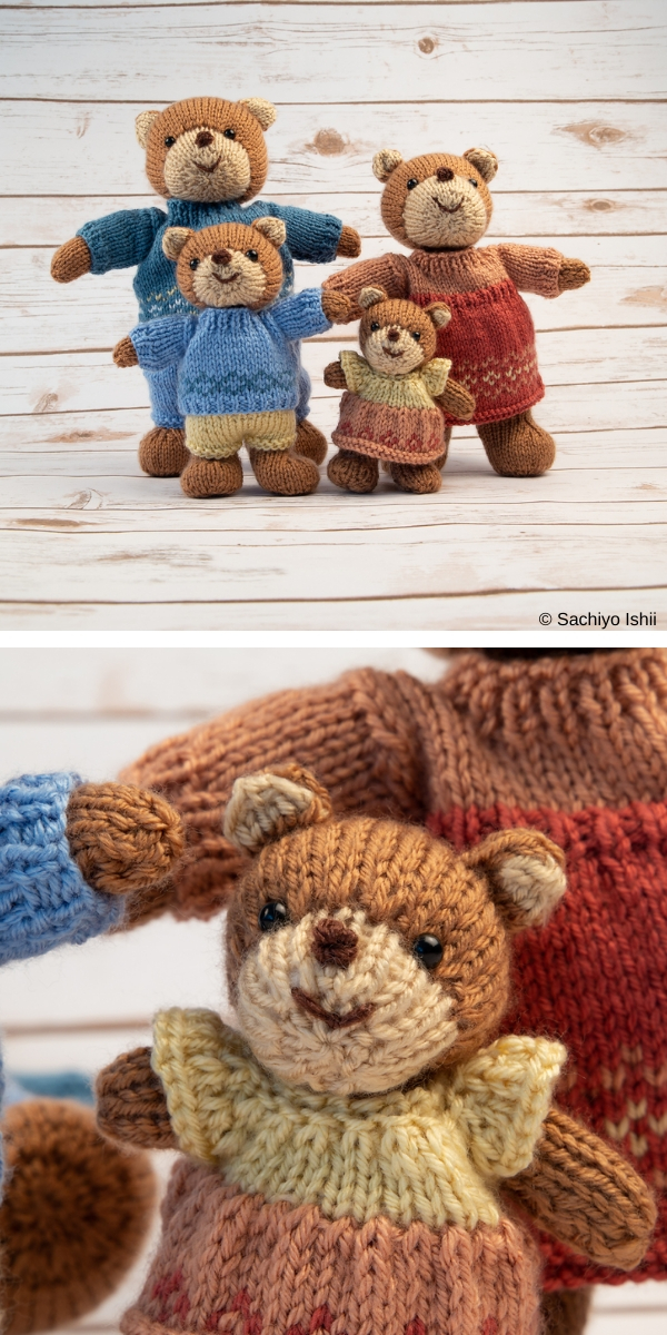 Bear Family Free Knitting Pattern