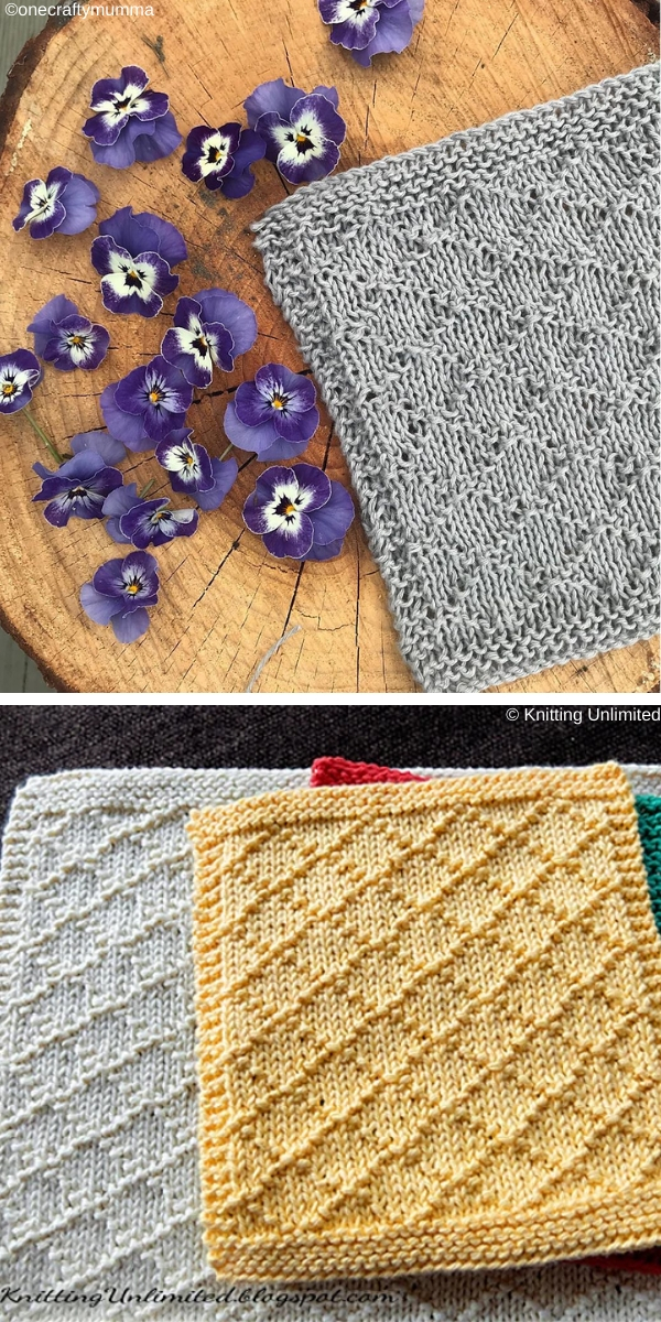  Diamond Brocade Dishcloth Free Knitting Pattern