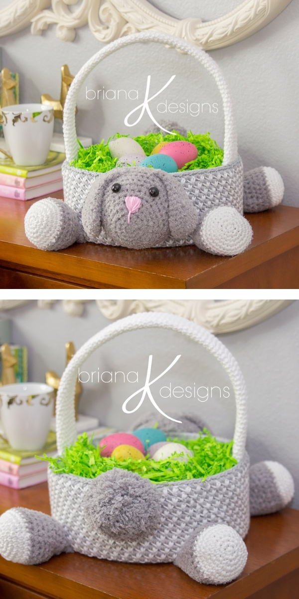  Bunny Easter Basket Crochet Pattern