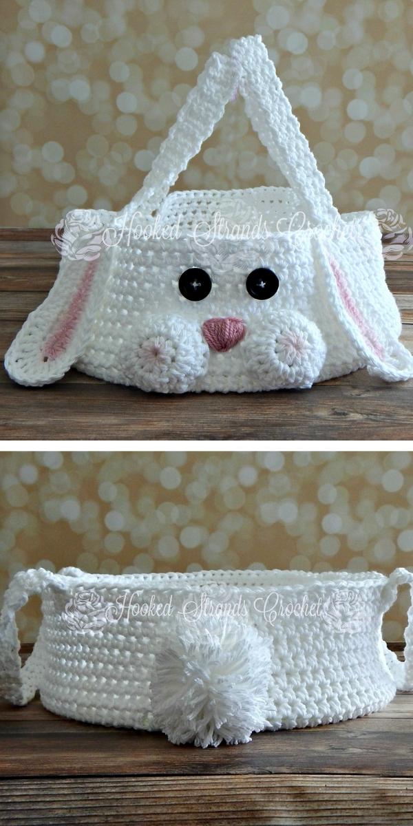 Chubby Bunny Easter Basket Free Crochet Pattern