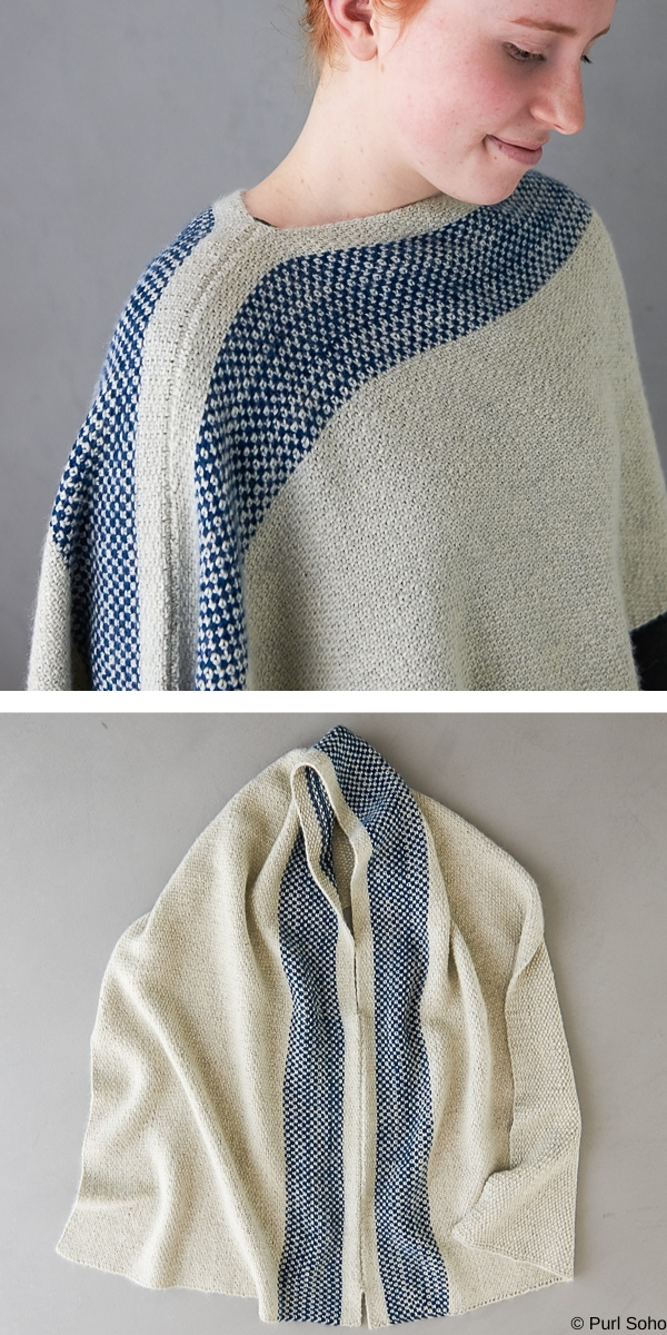  Seamed Wrap Free Knitting Pattern