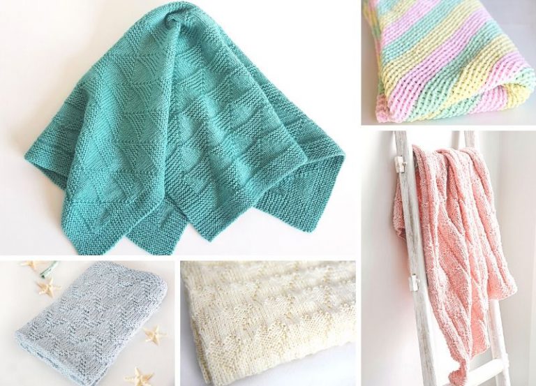 30 Delicate Knitted Baby Blankets