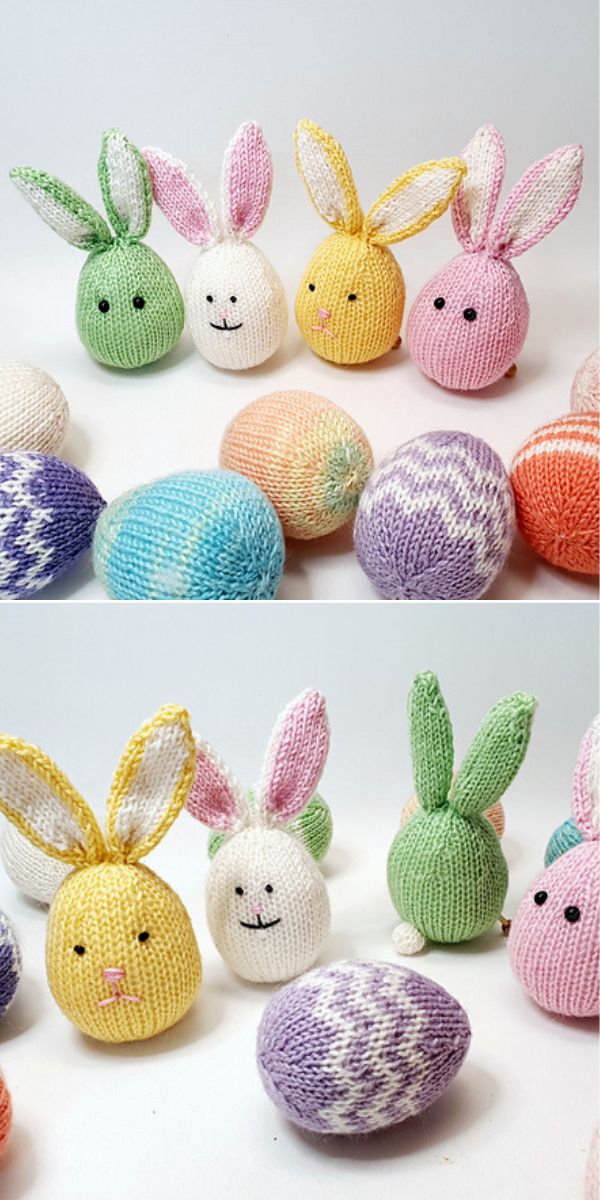 egg bunny free knitting pattern