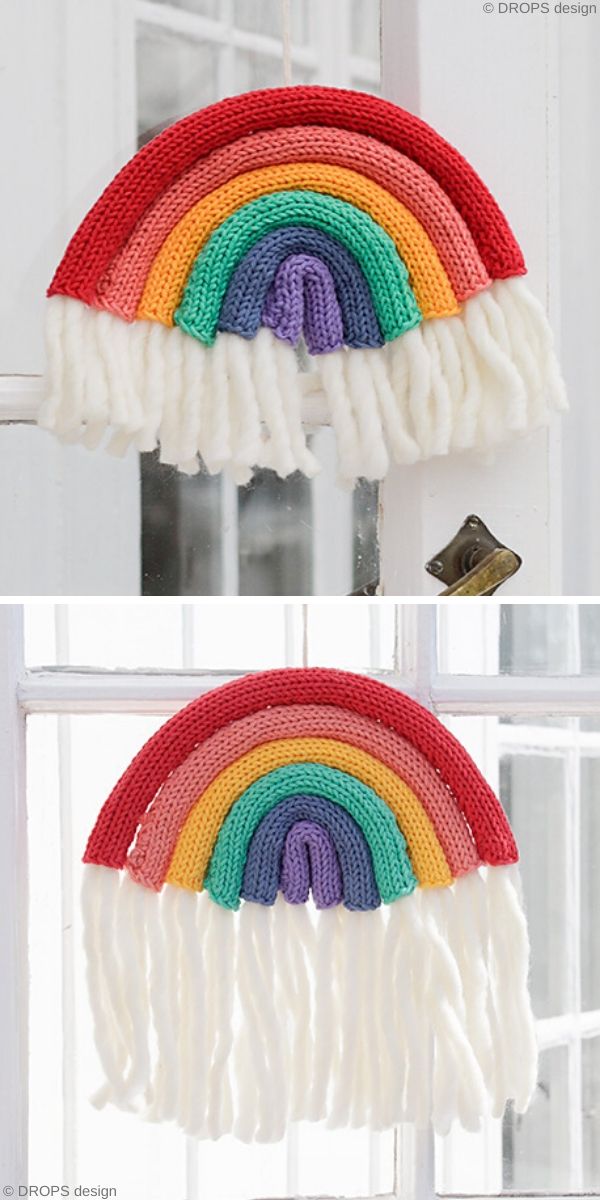 Floating Rainbow Free Knitting Pattern