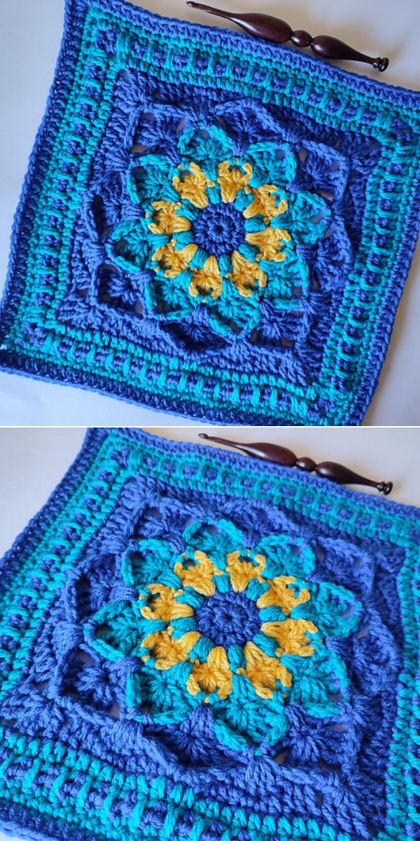 lily square free crochet pattern