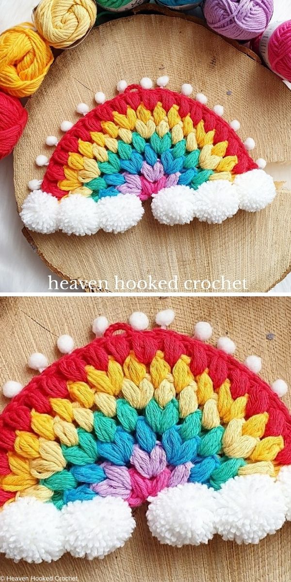 Rainbow Wall Hanging Free Crochet Pattern