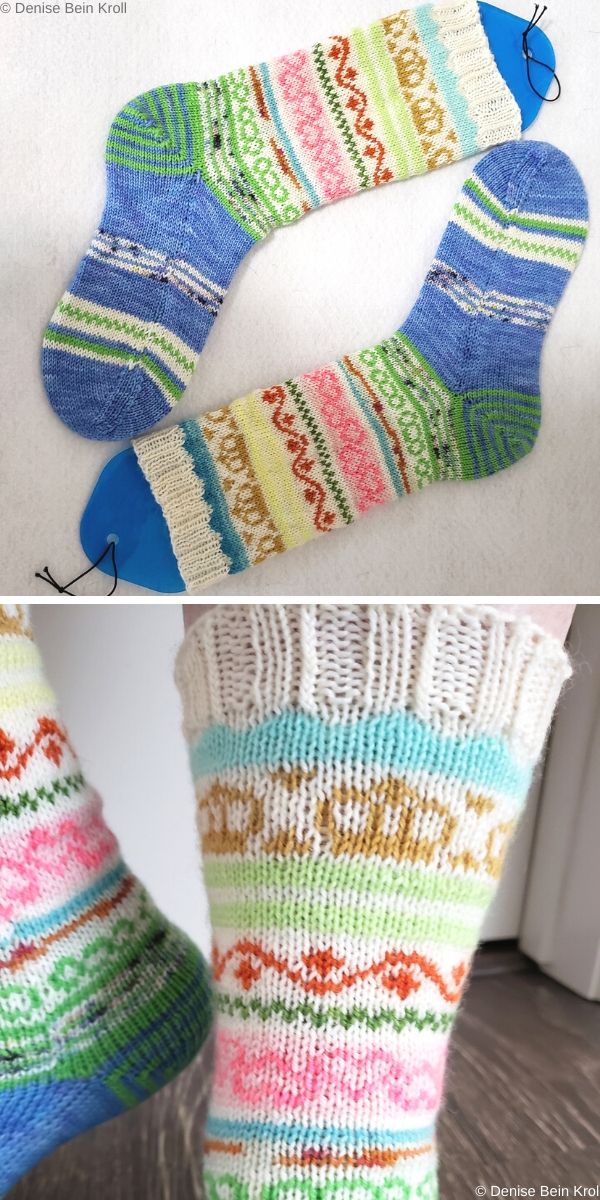 Happiness All Around Socks Knitting Pattern - Rosemary And Pines Fiber Arts