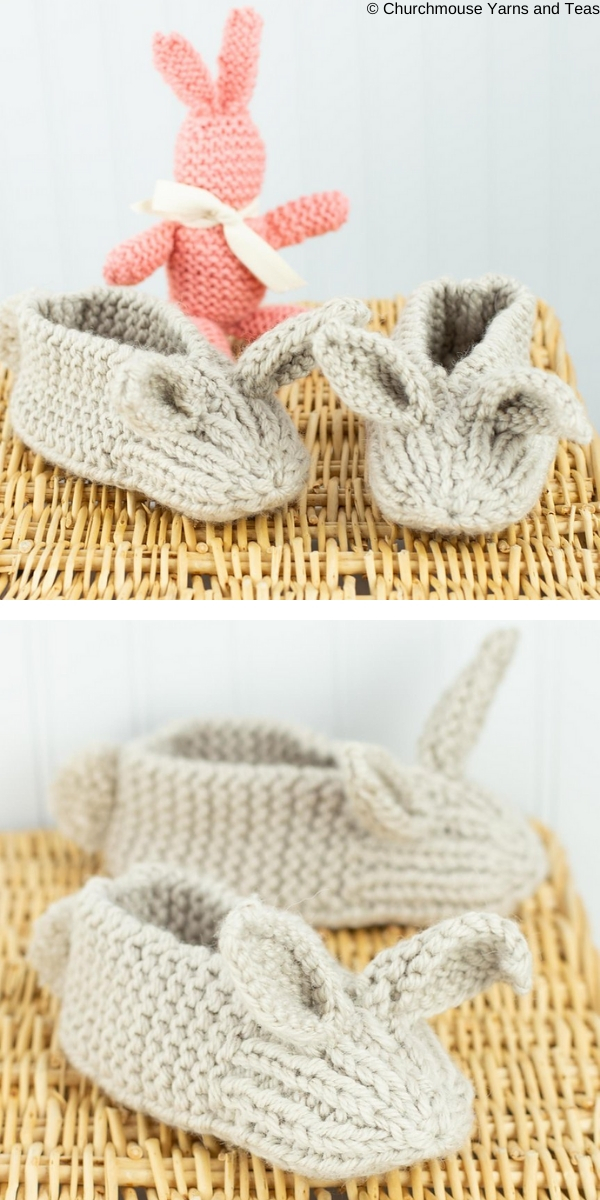  Family Bunny Slippers Free Knitting Pattern