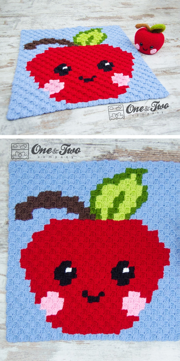 Alice the Apple C2C Blanket Free Crochet Pattern