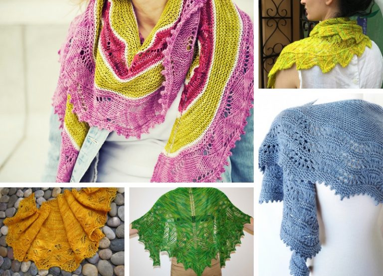 Shawls With Lacy Edgings Knitting Patterns
