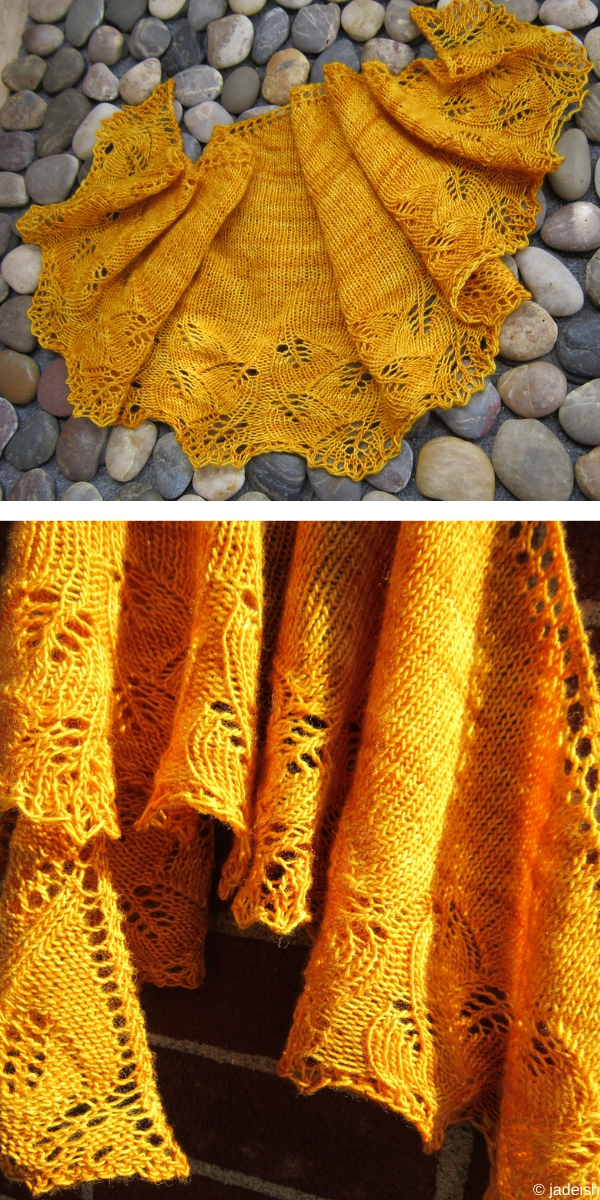 Ginkgo Crescent Free Knitting Pattern