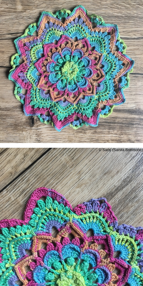 Flower Mandala Free Crochet Pattern