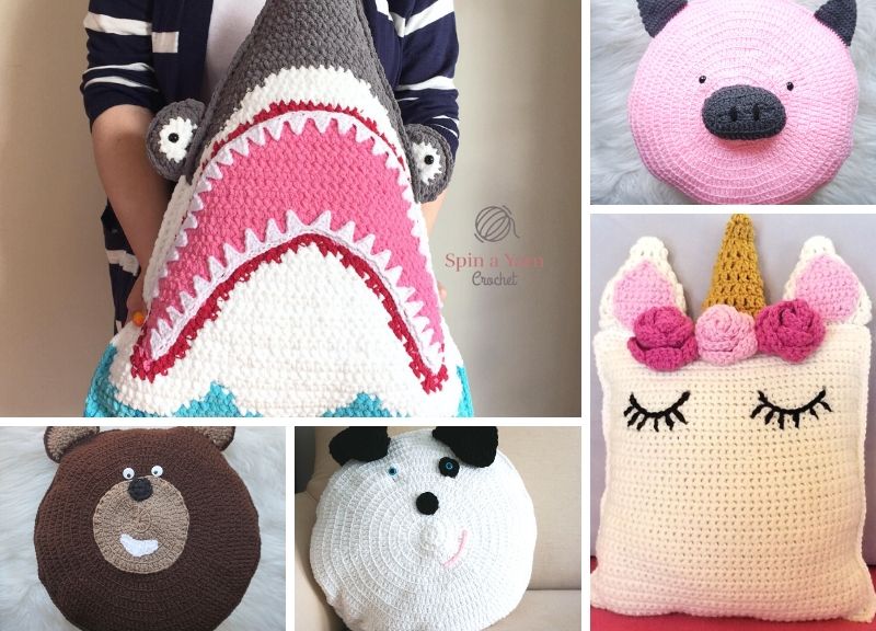 Adorable Crochet Animal Pillows For Kids
