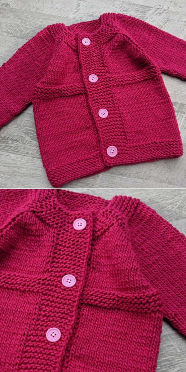 free knit baby cardigan pattern