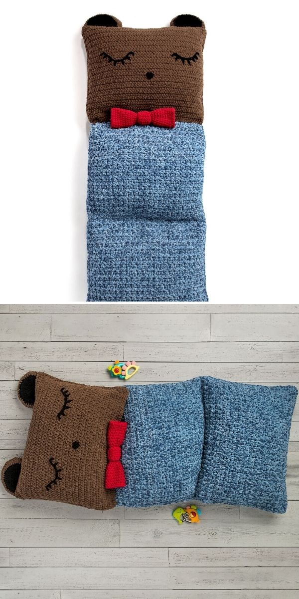 Beary Comfy Floor Pillow Free Crochet Pattern