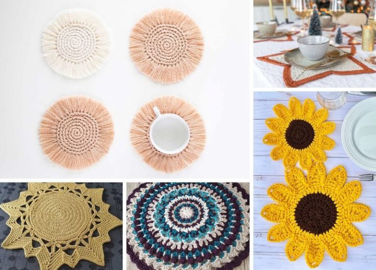 47 Cheerful Crochet Placemats to Serve Everyday Meals Nicely