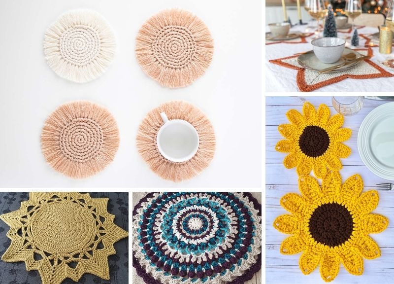 Coffee Mat for Countertops, Boho Minimalist Brightly Dish Drying