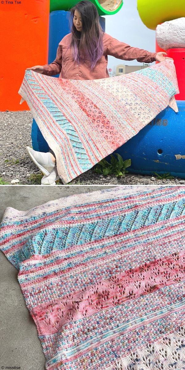 Colorful Keepsake Shawl Free Knitting Pattern