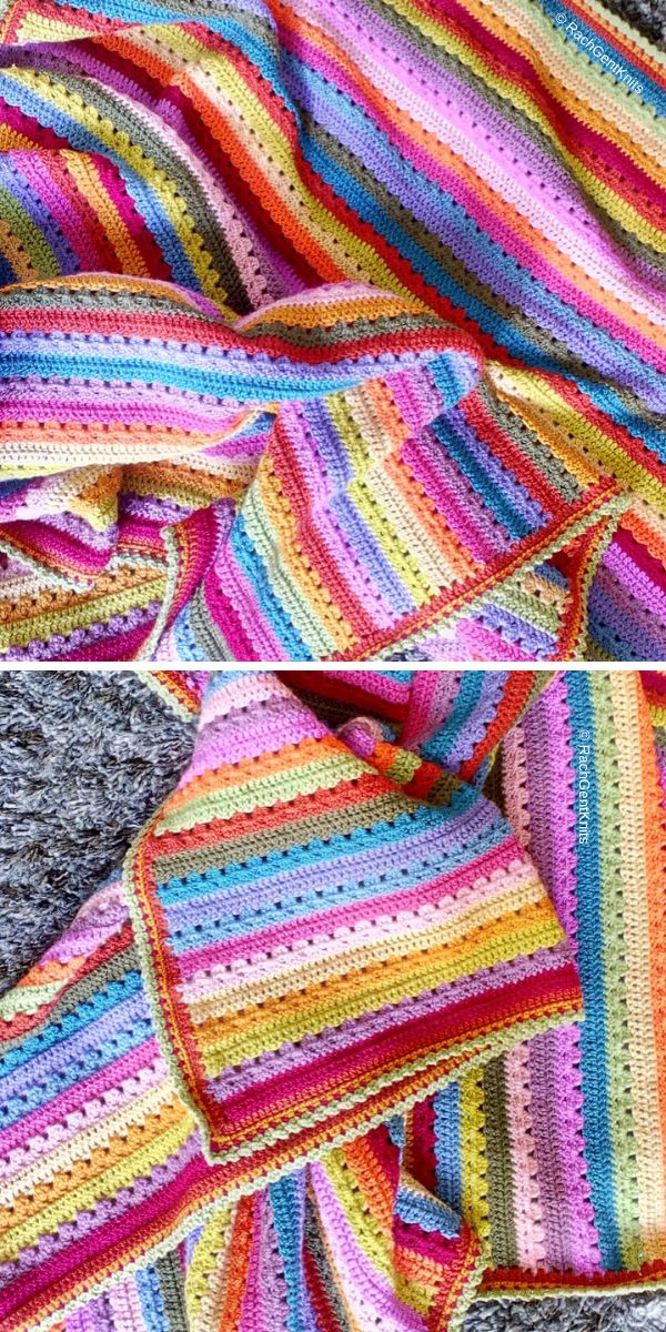 Cosy Stripe Crochet Blanket Ideas – 1001 Patterns