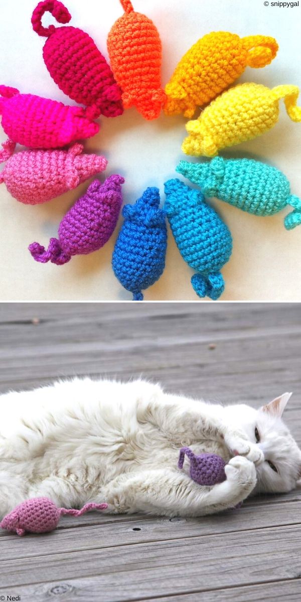 Easy Peasy Catnip Mouse Toy Free Crochet Pattern