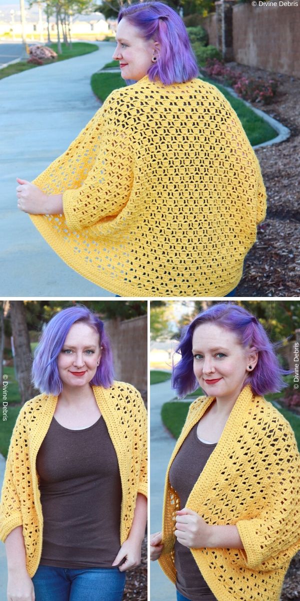 Erin Cocoon Shrug Free Crochet Pattern