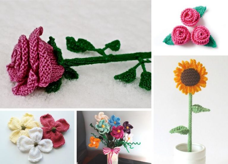 Knitted Spring Flowers