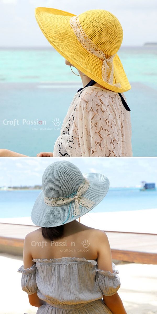 Crochet Beach Hat Free Pattern - the Salt Grass Hat