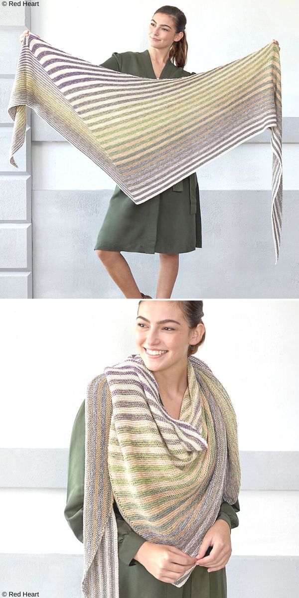 Shifting Stripes Shawl Free Knitting Pattern