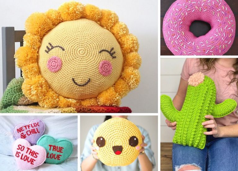 Sweet Crochet Pillows For Kids