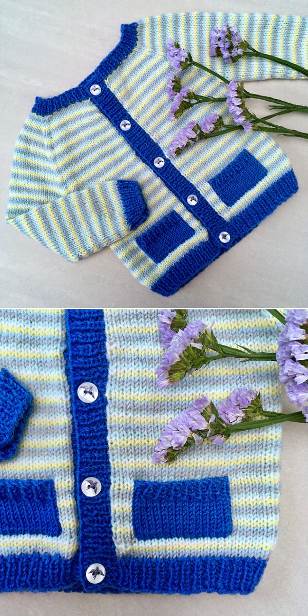 free baby knitted cardigan pattern